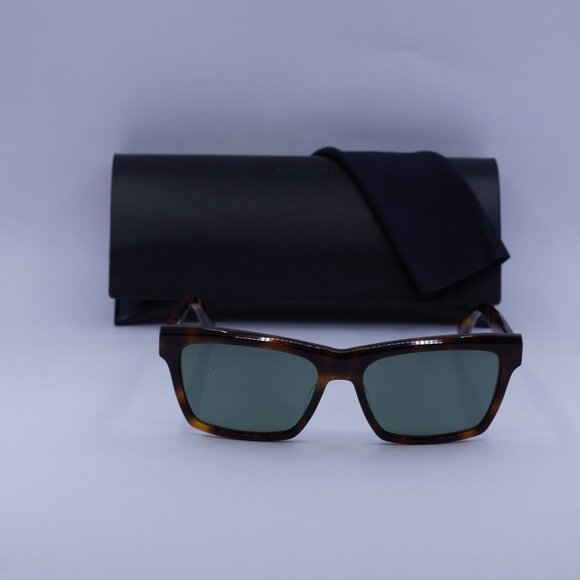 Saint Laurent SLM104 003 Square Sunglasses - Havana/Green - Picture 4 of 13